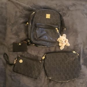 Mini backpack with monogram